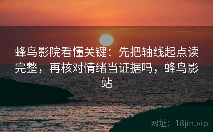 蜂鸟影院看懂关键：先把轴线起点读完整，再核对情绪当证据吗，蜂鸟影站